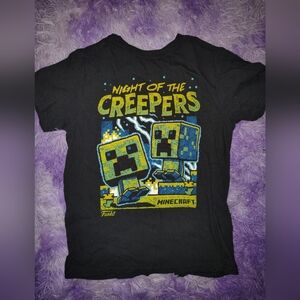 Funko Black Minecraft Creepers Kids Tee